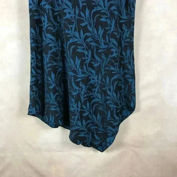 ALFANI Black/Teal Floral Asymmetrical Hem Midi Skirt NEW 14 - Picture 3 of 9